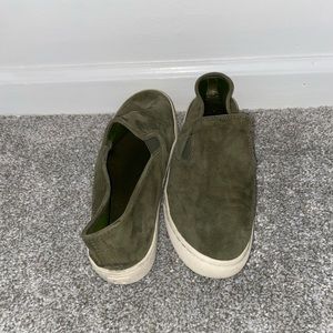 Green Slip On Shoes